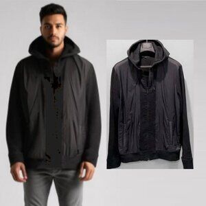 Kenneth Cole Black Cotton Hoodie Size Xlarge